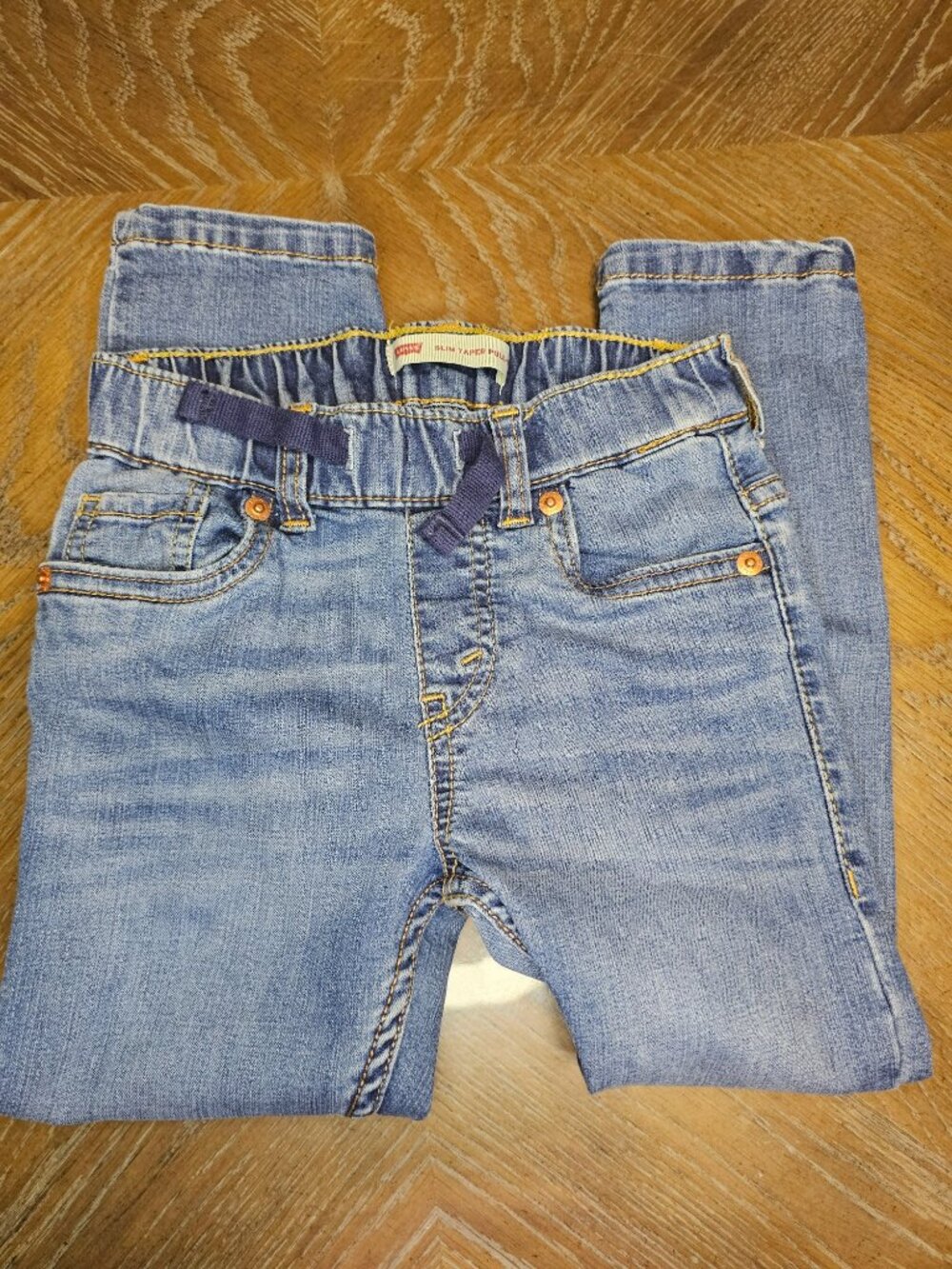Levi’s Boys Size 4 Slim Taper Pull On Jeans - Drawstring Elastic Waist